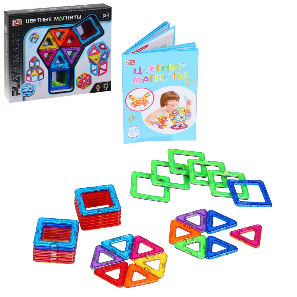 

Магнитный конструктор PLAYSMART Фигуры 30 деталей Z560-H26030