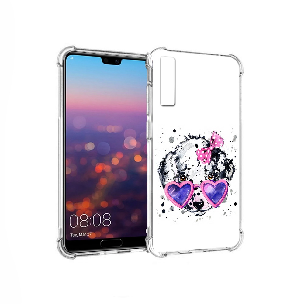 

Чехол MyPads Tocco для Huawei P20 Pro долматинец в очках (PT108144.28.337), Прозрачный, Tocco