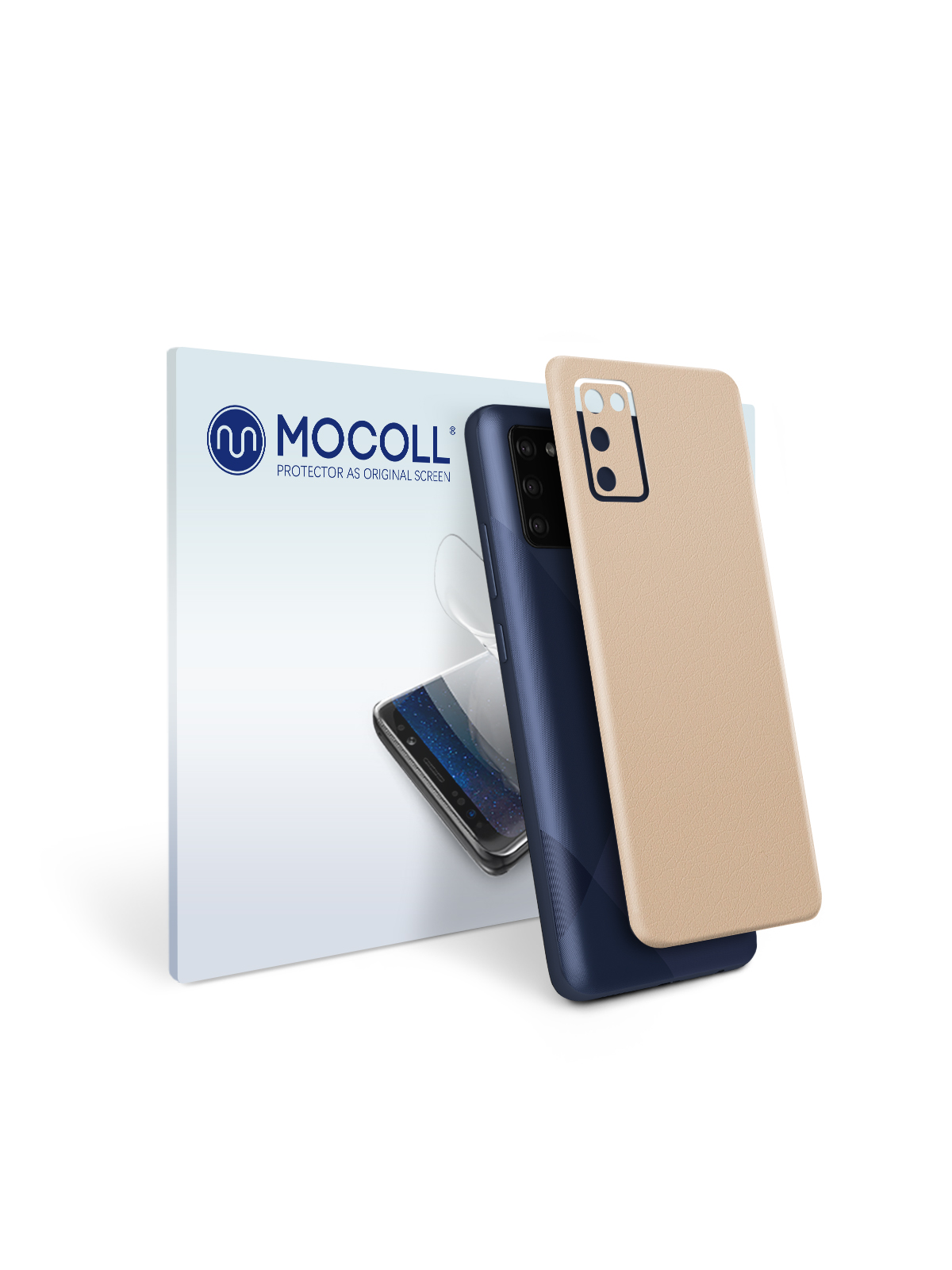 

Пленка защитная MOCOLL для задней панели Samsung Galaxy A02S Кожа Белая