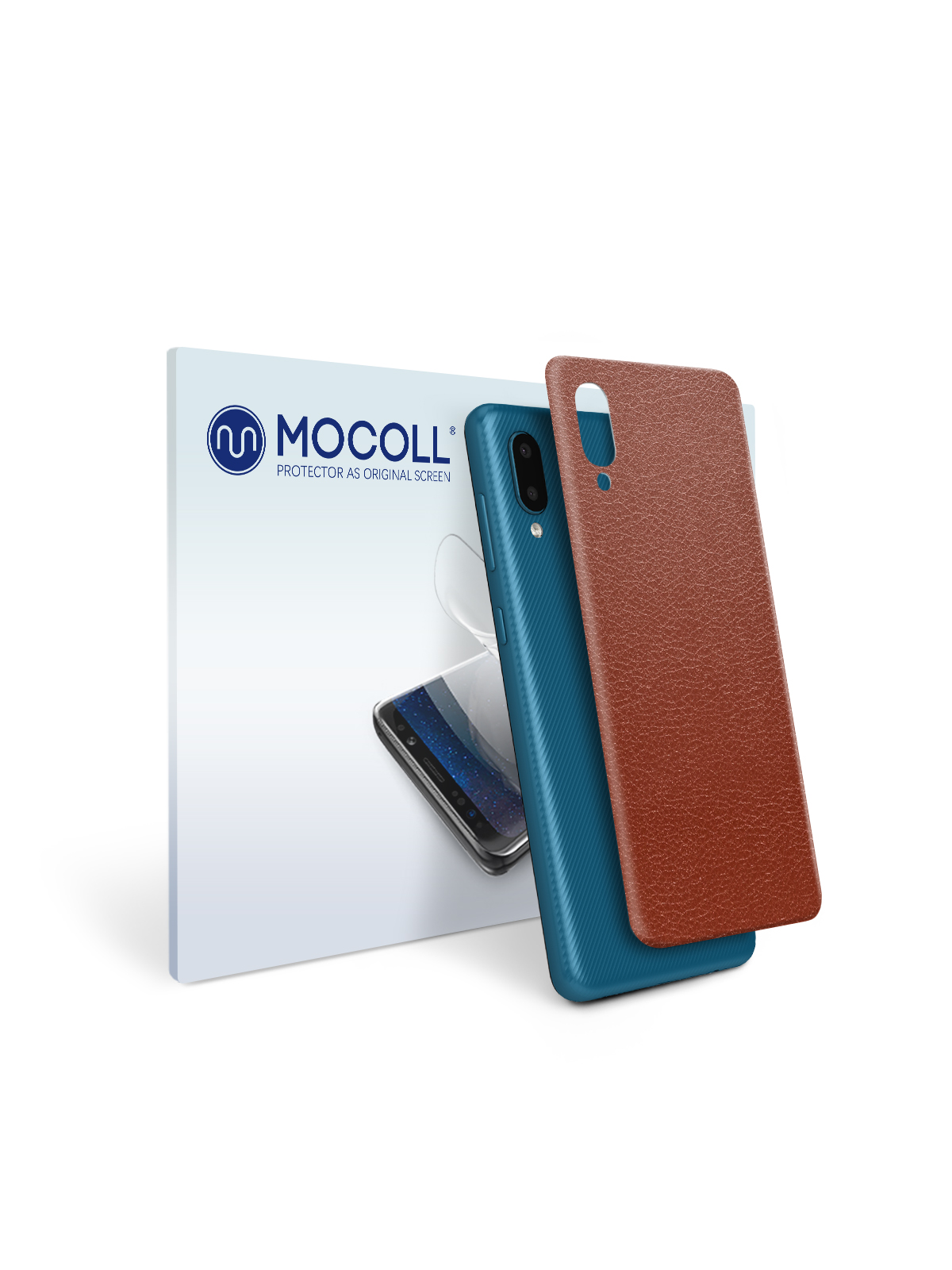 

Пленка защитная MOCOLL для задней панели Samsung Galaxy A02 Кожа Коричневая