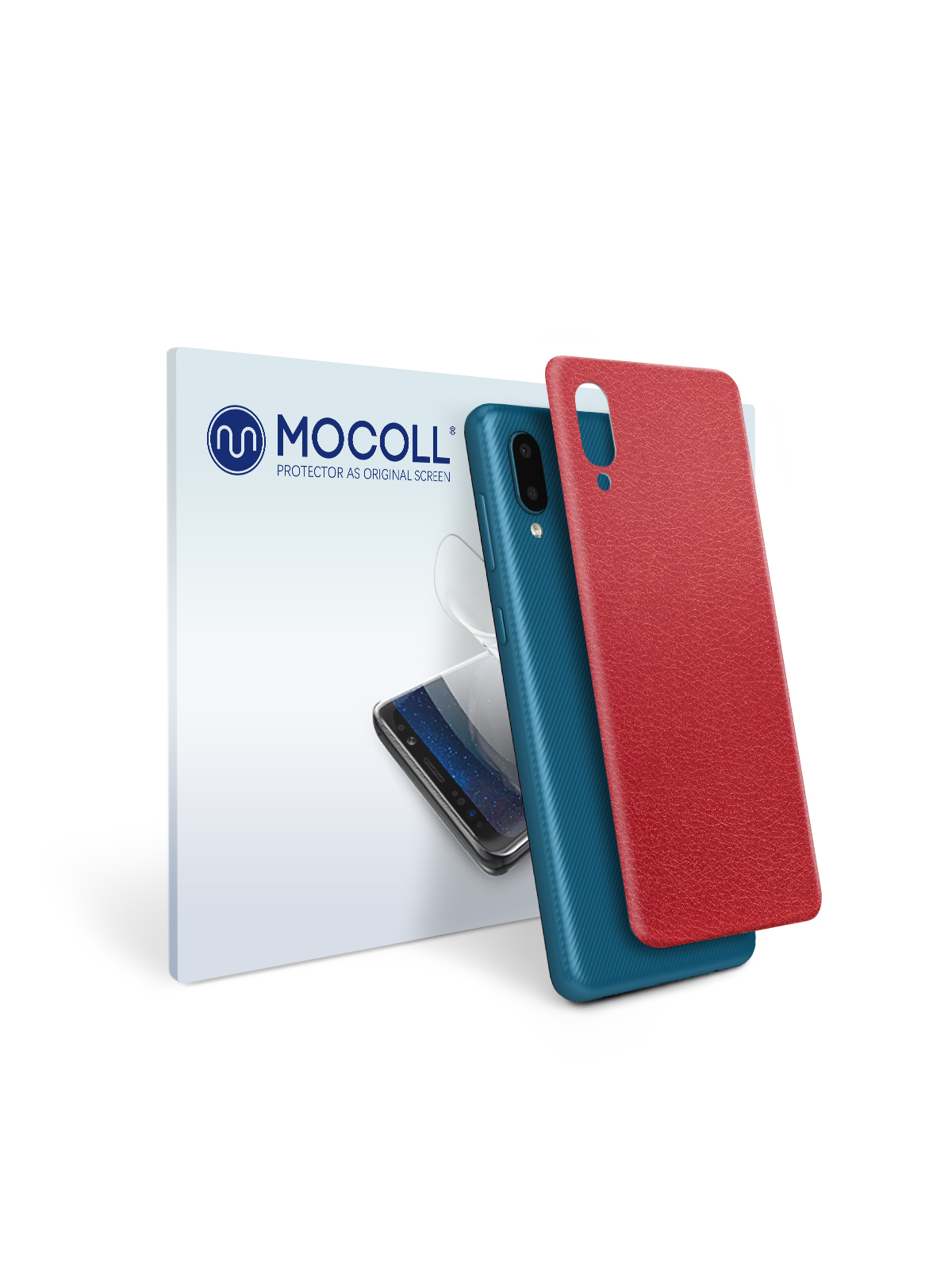 

Пленка защитная MOCOLL для задней панели Samsung Galaxy A02 Кожа Красная