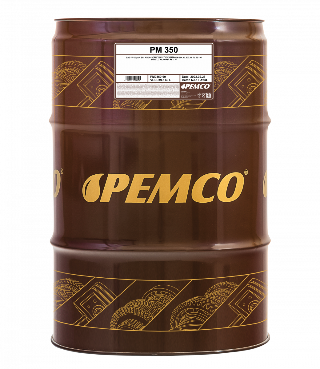 

Моторное масло PEMCO синтетическое 5W30 SN C3 60л