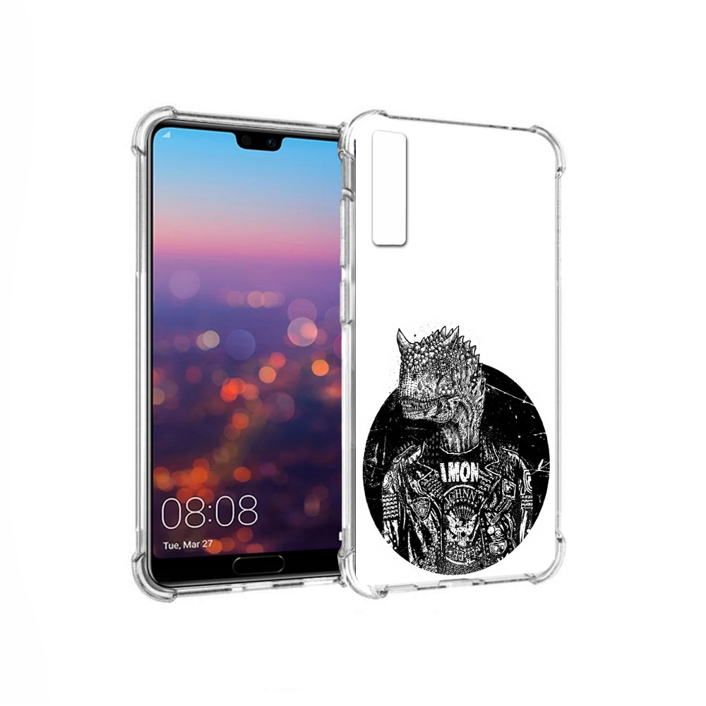Чехол MyPads Tocco для Huawei P20 Pro динозавр в куртке (PT108144.28.328)