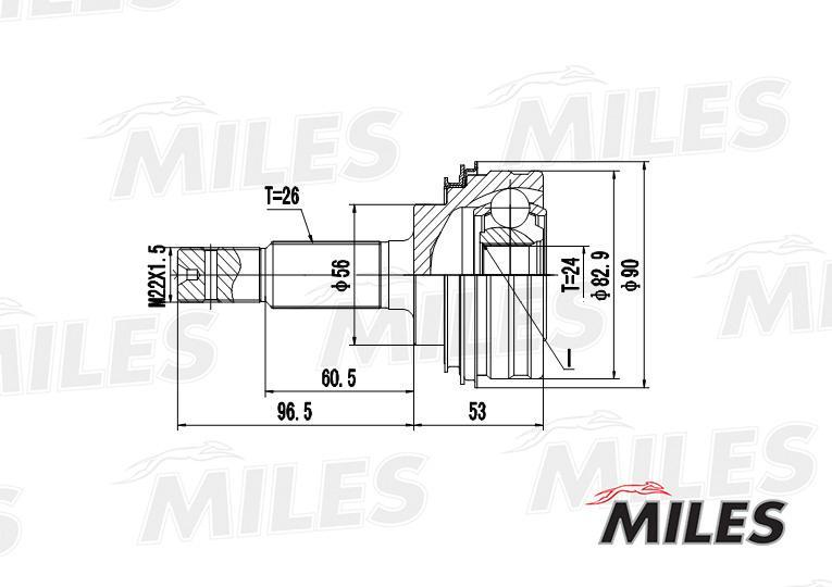 

MILES Шрус MILES ga20464 комплект