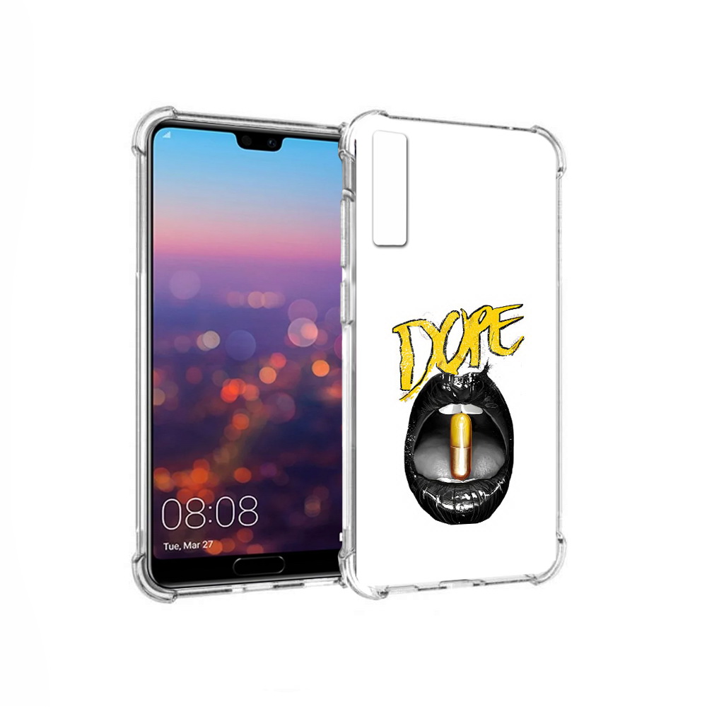 

Чехол MyPads Tocco для Huawei P20 Pro губы (PT108144.28.303), Прозрачный, Tocco