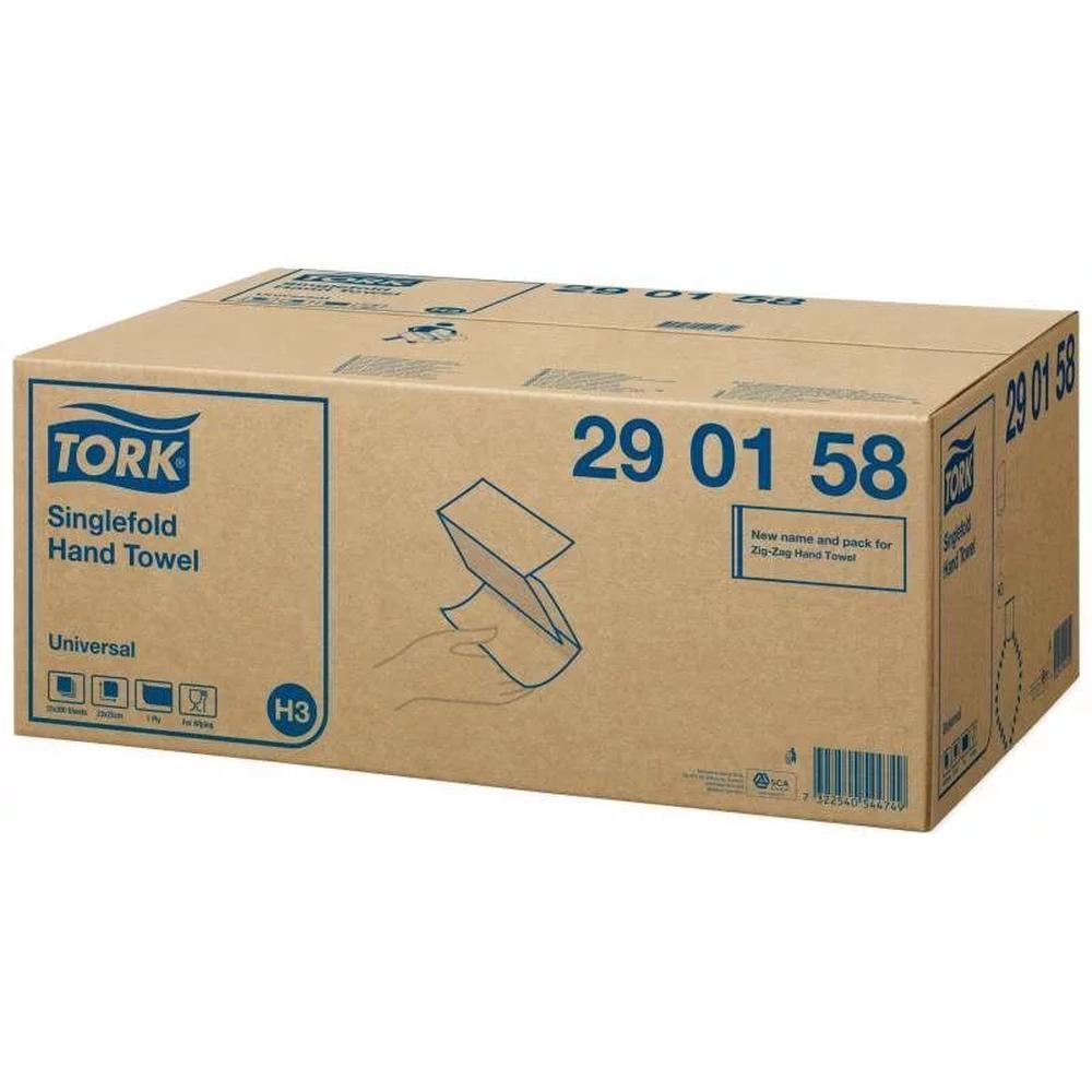 фото Tork листовые полотенца singlefold сложения zz н3 290158, 15 упаковок, белый