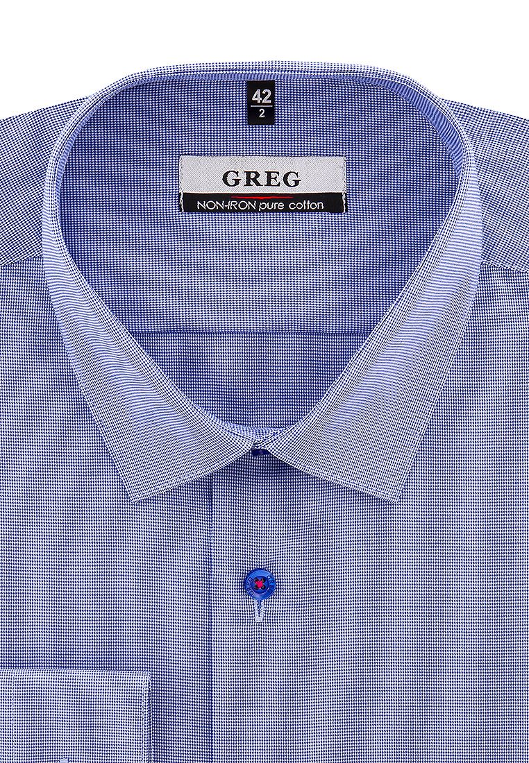 

Рубашка мужская Greg 01-00003333 голубая 44, Голубой, 01-00003333