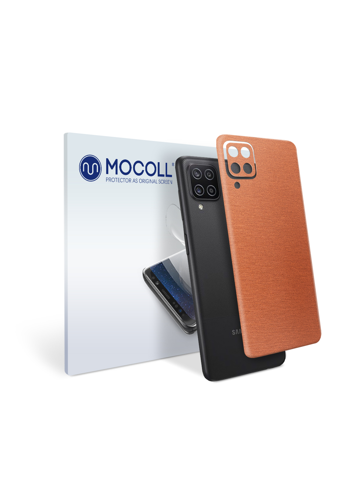 

Пленка защитная MOCOLL для задней панели Samsung Galaxy A12 Металлик Оранжевый