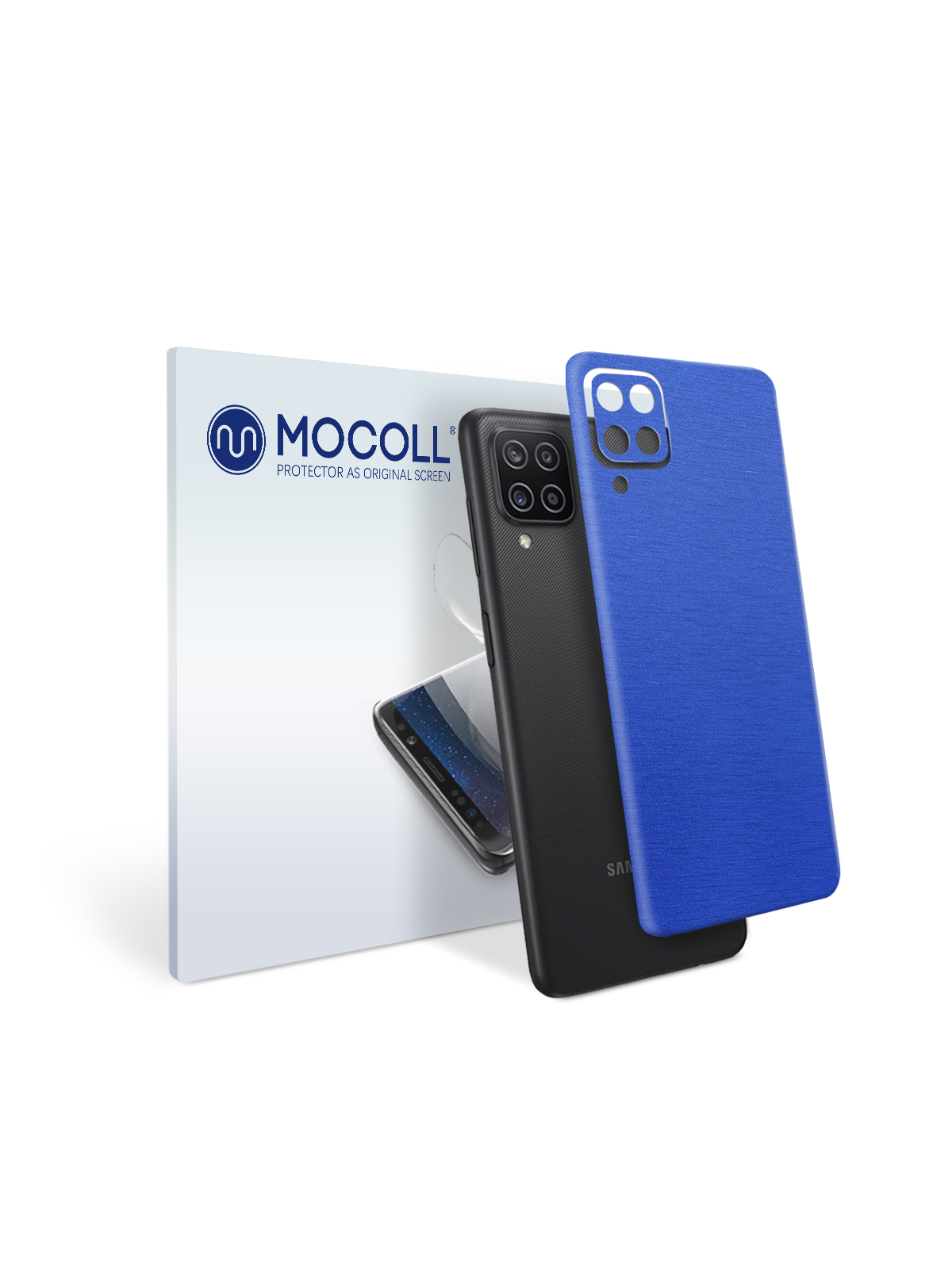 

Пленка защитная MOCOLL для задней панели Samsung Galaxy A12 Металлик Синий