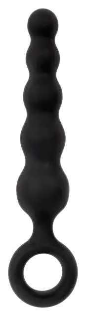 фото Черный анальный стимулятор-елочка с ограничительным колечком - 8,5 см. bior toys