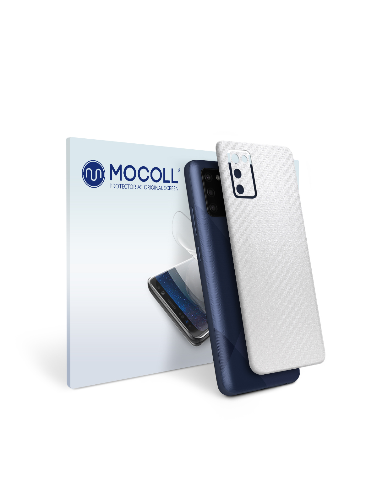 

Пленка защитная MOCOLL для задней панели Samsung Galaxy A02S Карбон Прозрачный