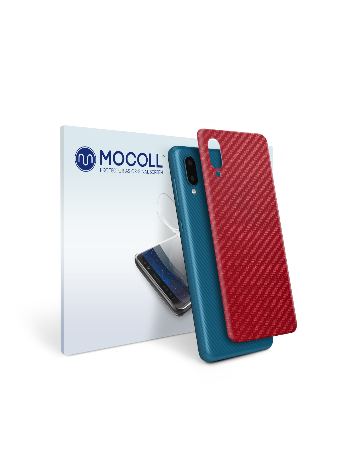 

Пленка защитная MOCOLL для задней панели Samsung Galaxy A02 Карбон Красный