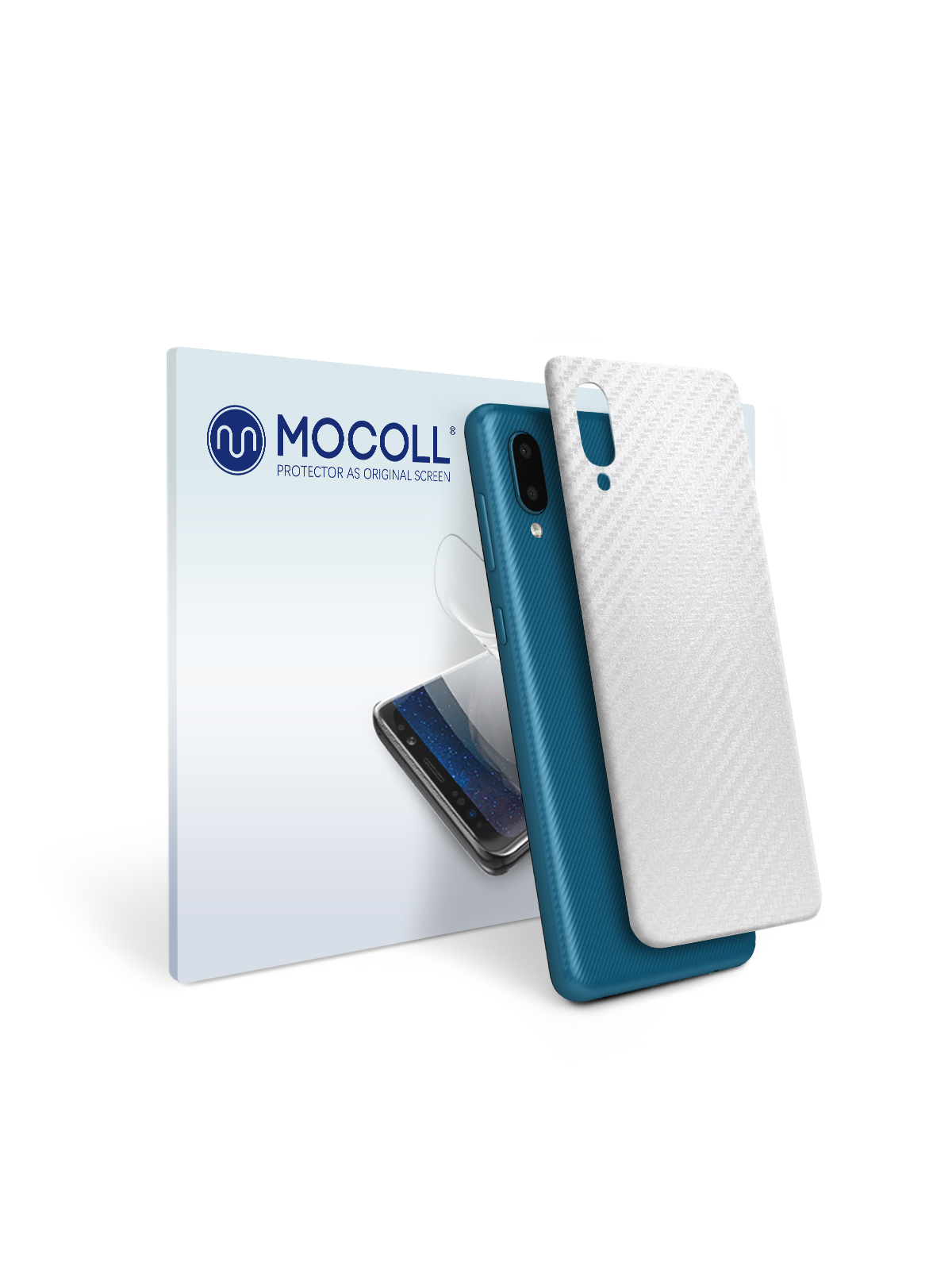 

Пленка защитная MOCOLL для задней панели Samsung Galaxy A02 Карбон Прозрачный