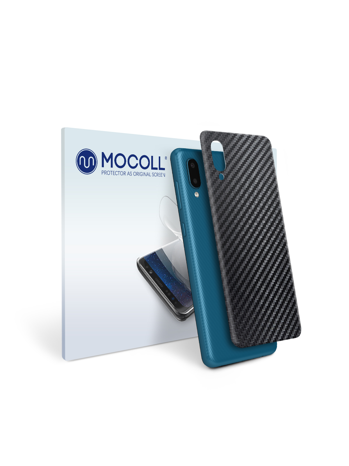 

Пленка защитная MOCOLL для задней панели Samsung Galaxy A02 Карбон Черный