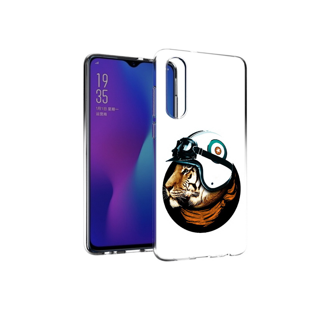 

Чехол MyPads Tocco для Huawei P30 Тигр в шлеме, Прозрачный, Tocco