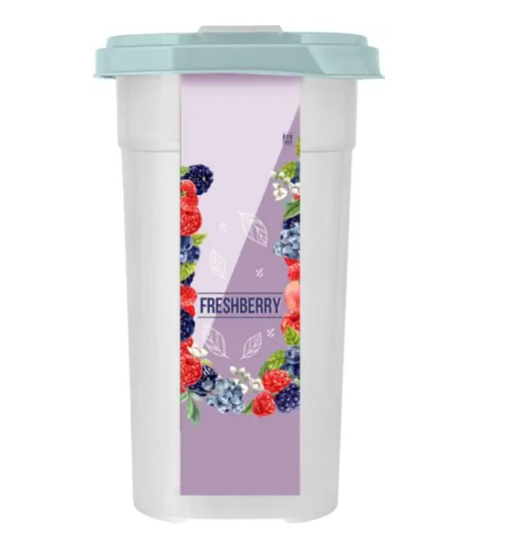

Банка для сыпучих продуктов Plast Team Berry 2,5 л, Прозрачный;голубой