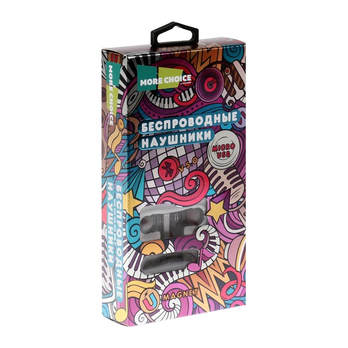 

Наушники More choice BG20, беспроводные, вакуумные, черный