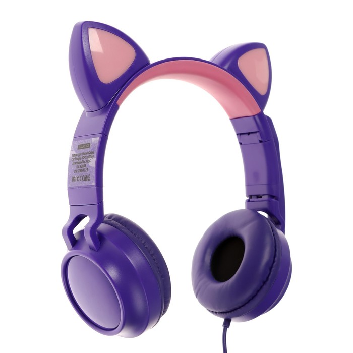 

Наушники Qumo Game Cat Purple, игровые, фиолетовый