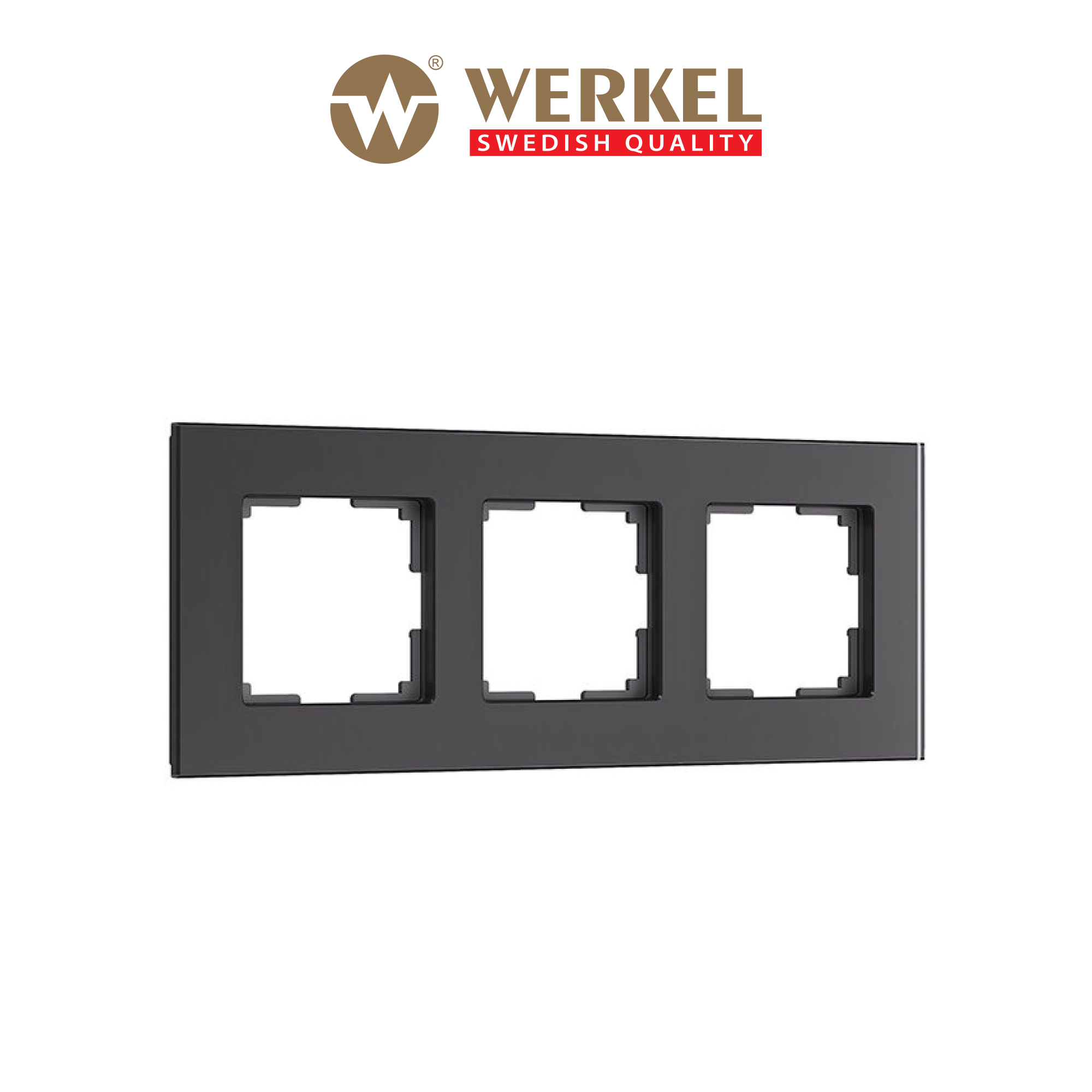 

Рамка для розетки / выключателя на 3 поста Werkel W0033108 Senso черный soft-touch, Senso