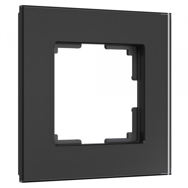Рамка для розетки / выключателя на 1 пост Werkel W0013108 Senso черный soft-touch лицевая панель для сенсорного выключателя и розетки 2 клавиши livolo bb c7 c2 sr 15