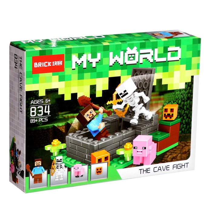 Конструктор блочный JISI BRICKS Мой мир, 4 вида МИКС