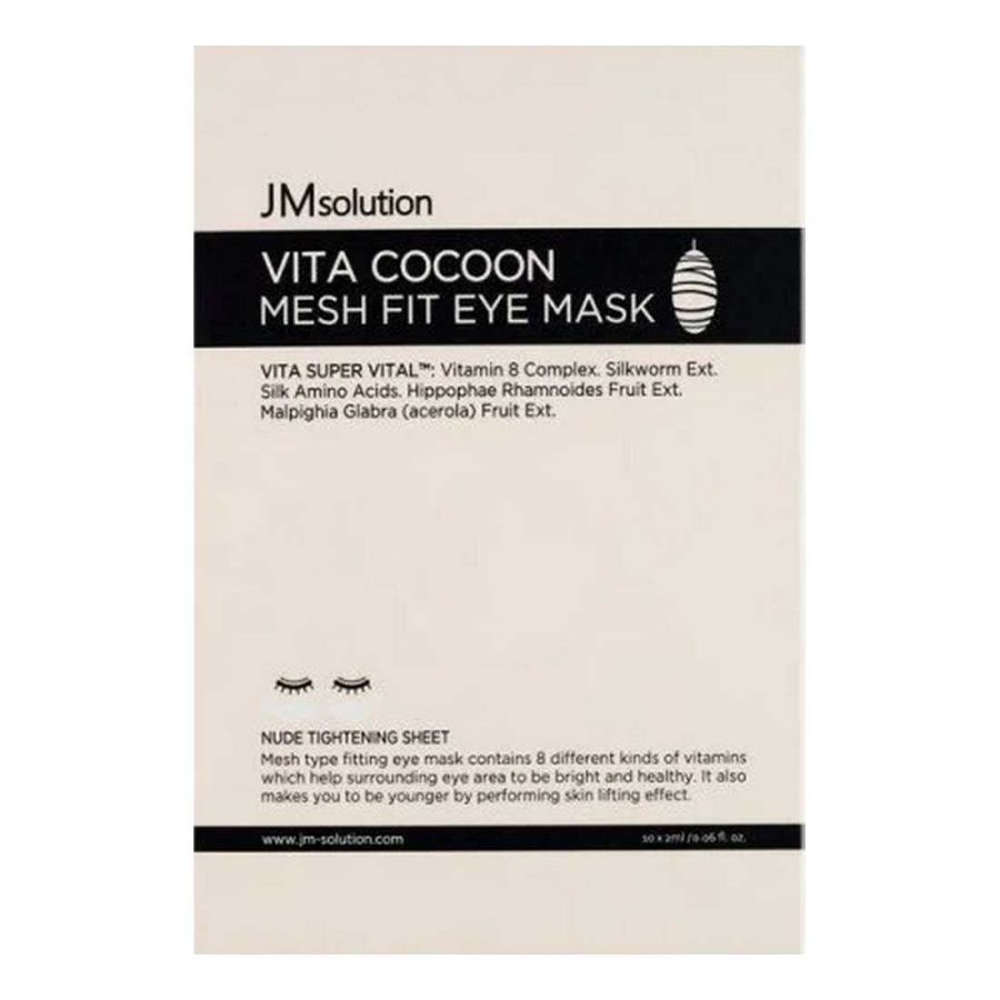Патчи для глаз с протеинами шелкопряда JMSolution Vita Cocoon патчи для глаз limoni тканевые против отеков с муцином улитки и центеллой 60 шт