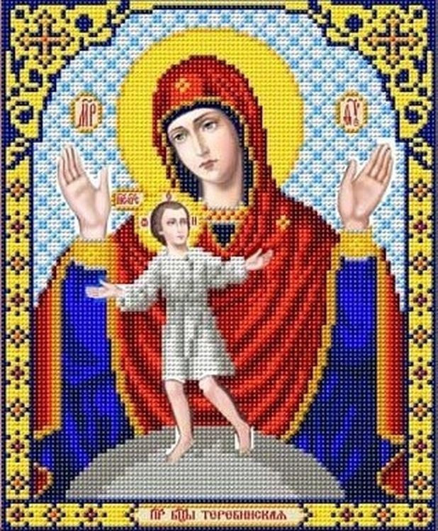 

Рисунок на ткани Богородица Теребенская