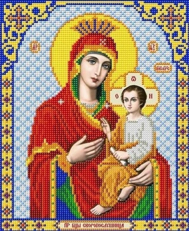 

Рисунок на ткани Богородица Скоропослушница