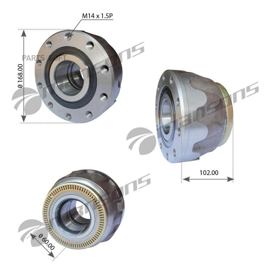 MANSONS Ступица RENAULT Midlum (с подшипником) MANSONS