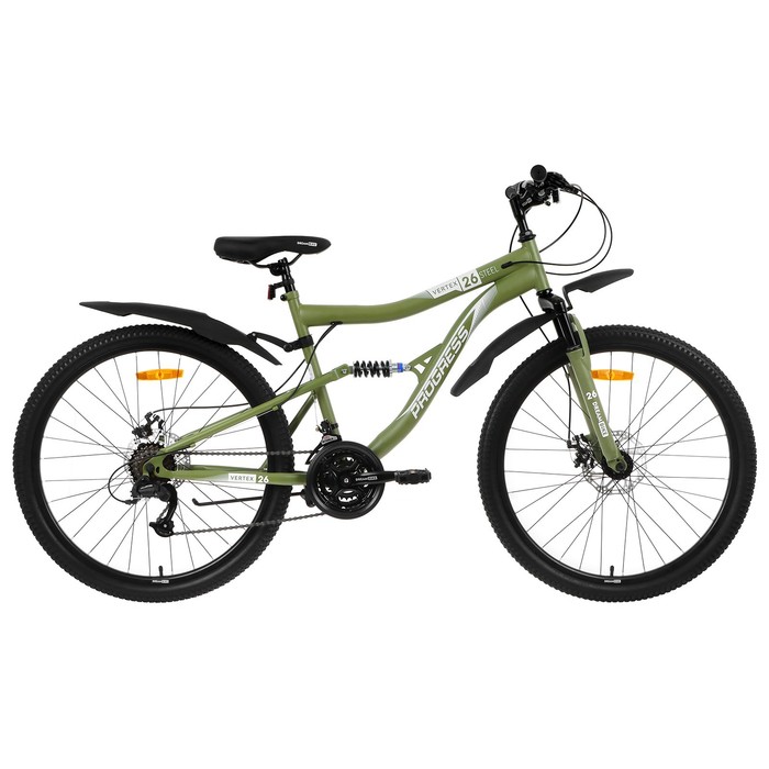 

Велосипед 26" Progress Vertex FS MD RUS, цвет хаки, размер 18"