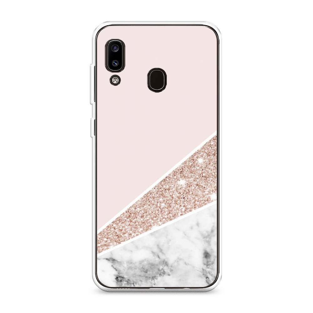 

Чехол на Samsung Galaxy A20 "Блестящий розовый мрамор", 27650-3