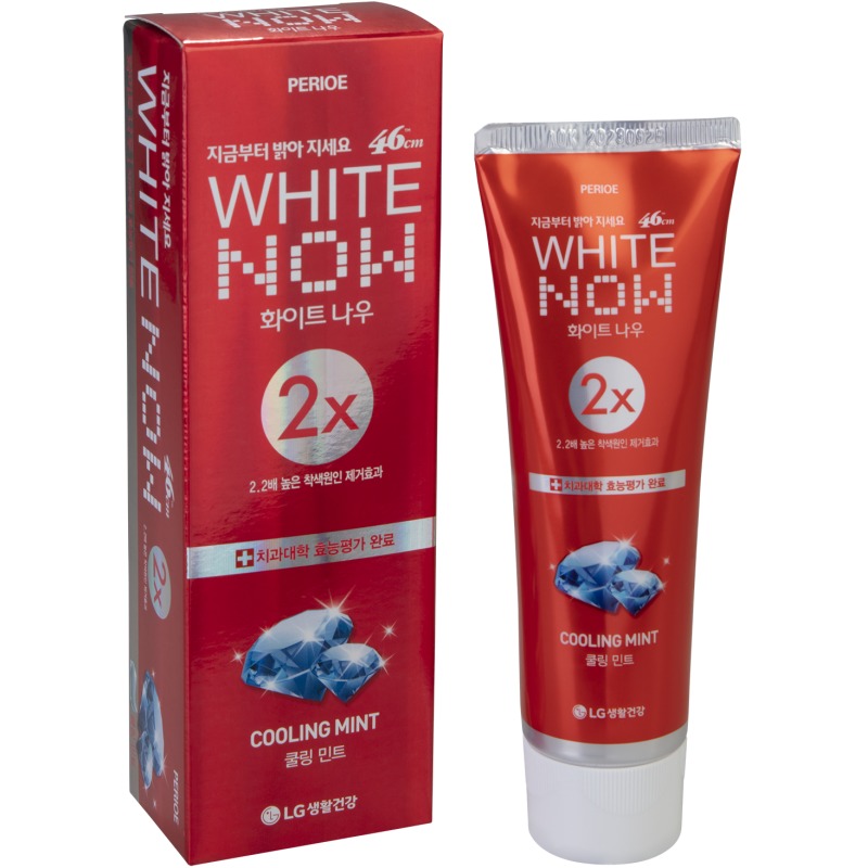 фото Зубная паста perioe отбеливающая white now cooling mint охлаждающая мята, 100г