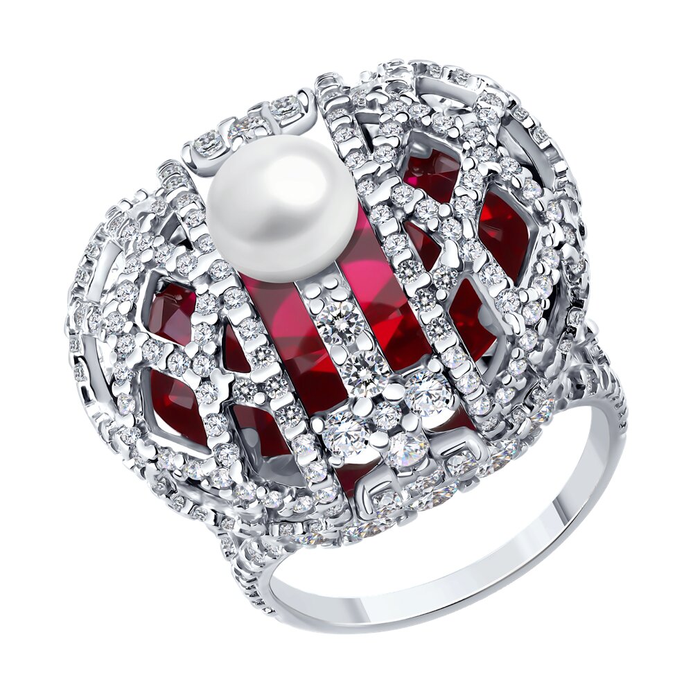 

Кольцо из серебра р. 19,5 SOKOLOV 84010037, корунд искусственный, 84010037