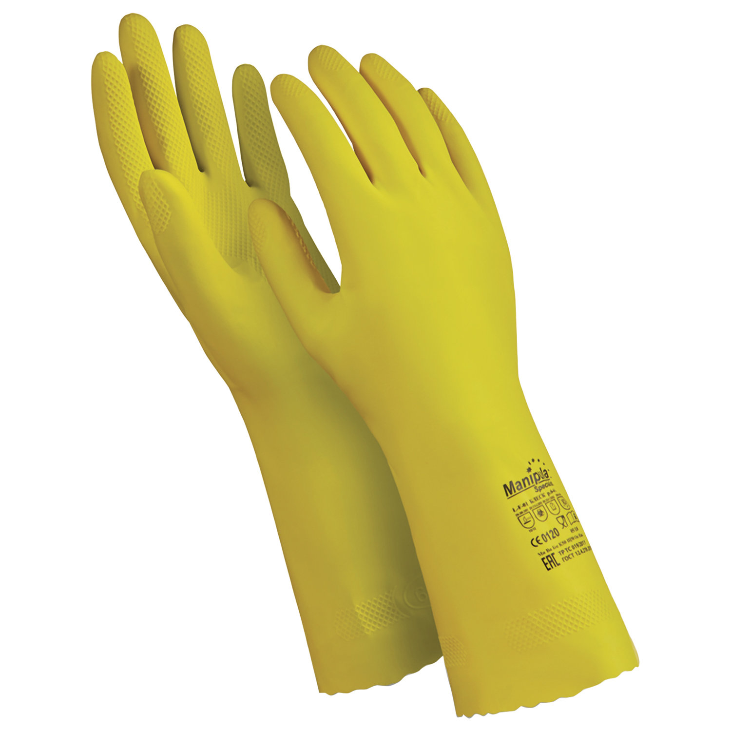 Перчатки латексные с хб напылением Manipula, размер M, 6 пар перчатки от электродуги manipula specialist