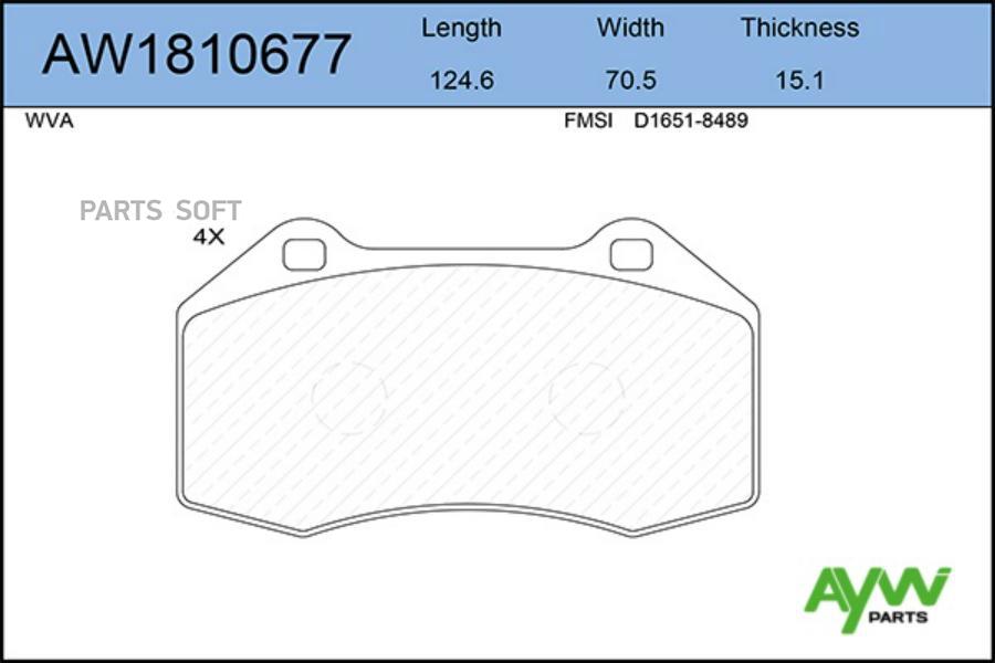 

Колодки тормозные передние AYWIPARTS AW1810677