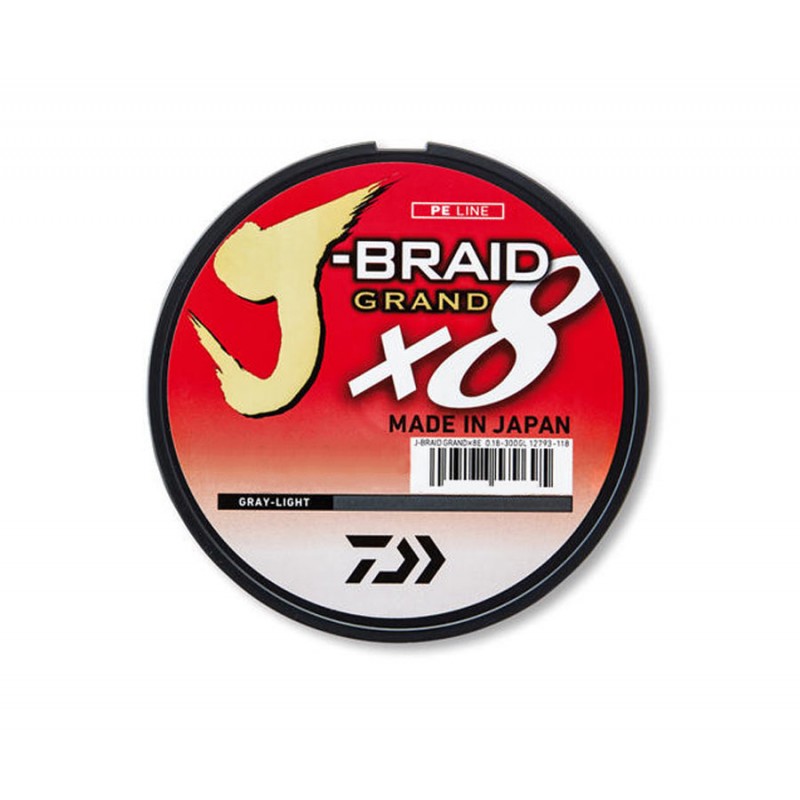 Шнур DAIWA J-Braid Grand x8 135м Light Grey 0,16мм 10кг