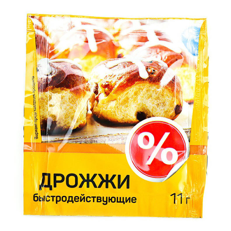 

Дрожжи % быстродействующие сухие 11 г