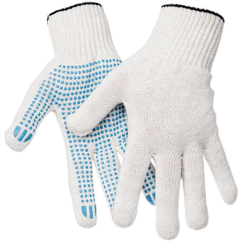 перчатки clean wrap из натурального латекса размер м 1 пара Перчатки хб с ПВХ точками Officeclean, размер универсальный, 20 пар
