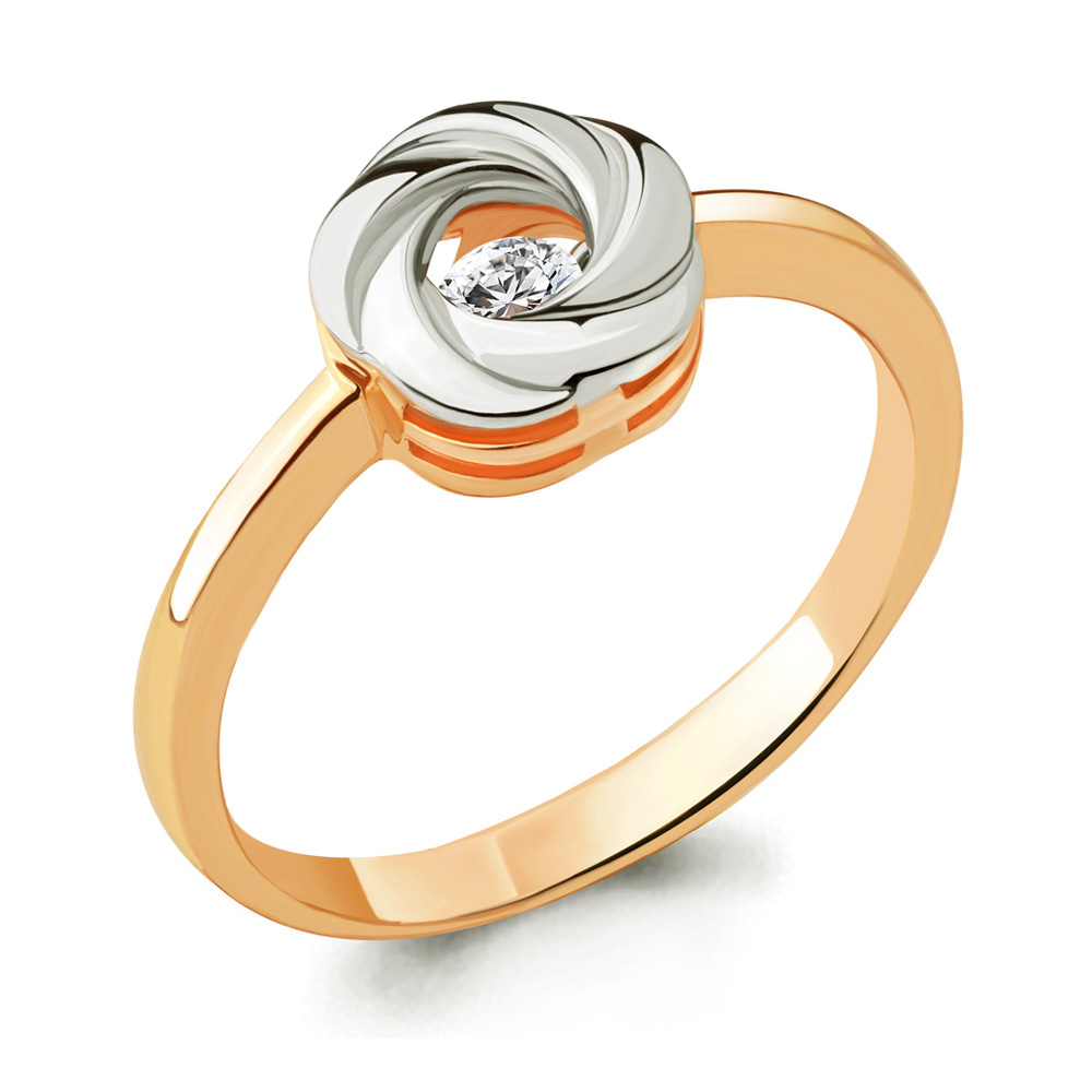 

Кольцо из красного золота с бриллиантом р. Aquamarine 963653к, 963653к_585_кз