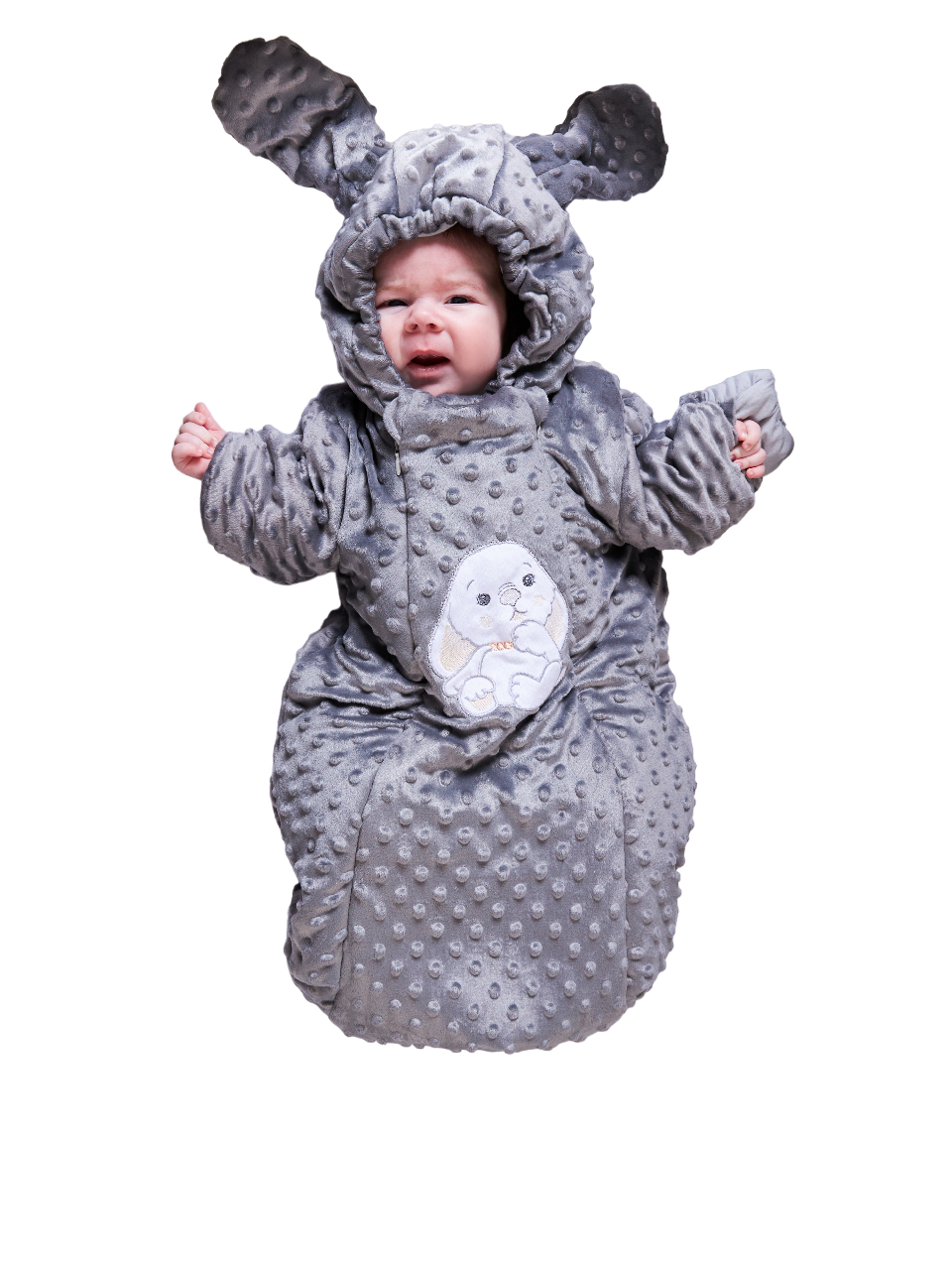 фото Конверты для новорожденных осьминожка зайка, серый, 62