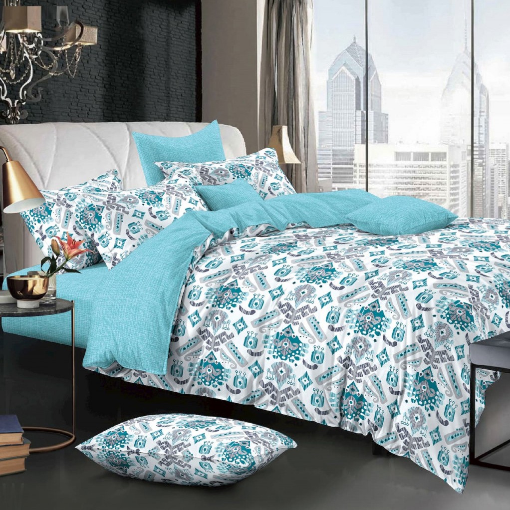 Простыня Бел-Поль 160x220 см голубая