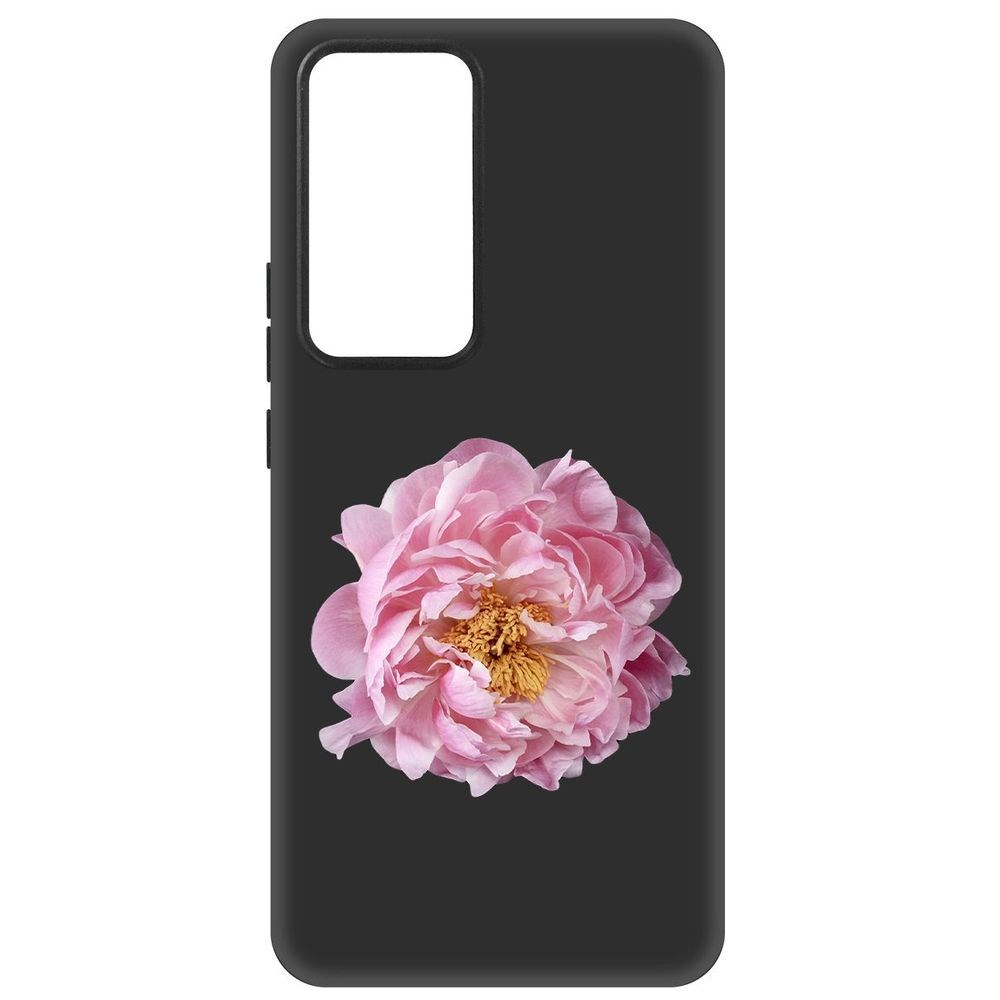

Чехол-накладка Софт Розовый пион для Xiaomi 12T, Черный