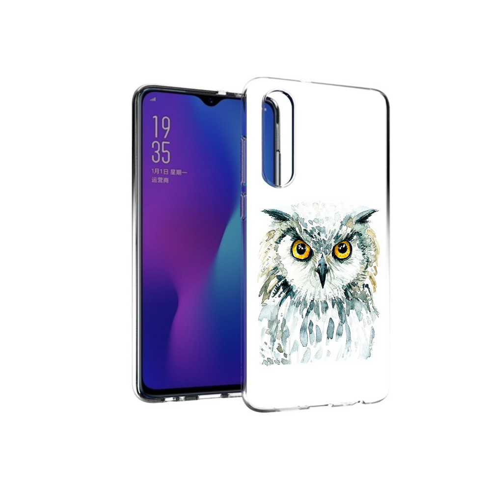 

Чехол MyPads Tocco для Huawei P30 Серьезная сова, Прозрачный, Tocco