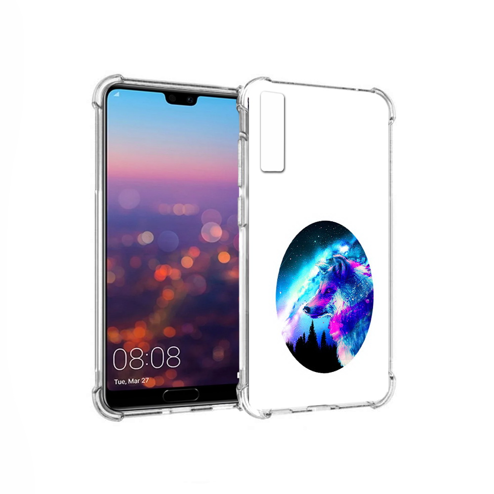

Чехол MyPads Tocco для Huawei P20 Pro голубой волк (PT108144.28.293), Прозрачный, Tocco