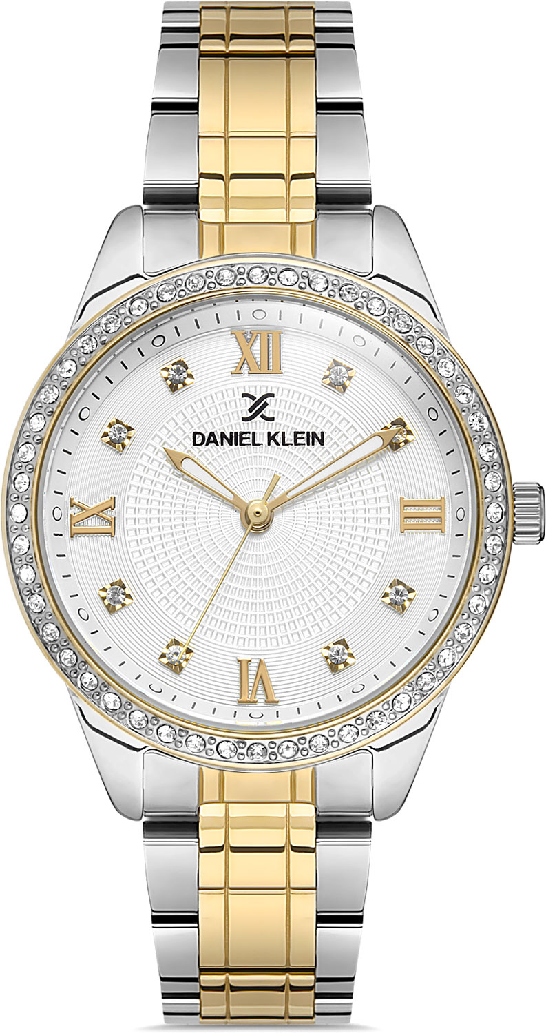 фото Наручные часы женские daniel klein dk.1.12906-6 серебристые/золотистые