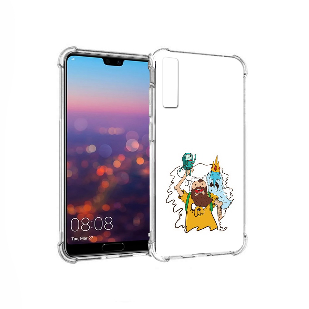 

Чехол MyPads Tocco для Huawei P20 Pro время приключений старый Финн (PT108144.28.279), Прозрачный, Tocco