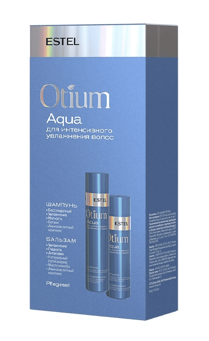 Набор Estel Otium Aqua, для интенсивного увлажнения волос (шампунь 250 мл, бальзам 200 мл)