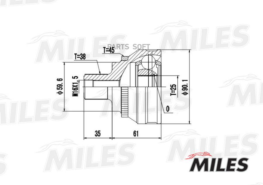

MILES Шарнирный комплект MILES GA20003