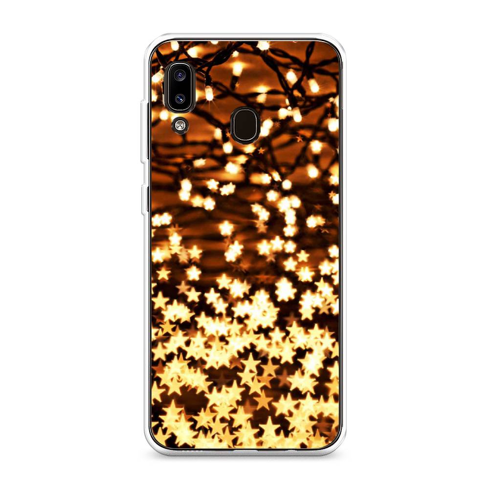 

Чехол на Samsung Galaxy A20 "Новогодняя гирлянда", Золотистый, 27650-5