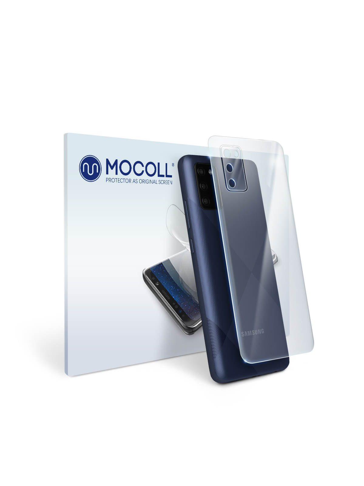 

Пленка защитная MOCOLL для задней панели Samsung Galaxy A02S Прозрачная глянцевая
